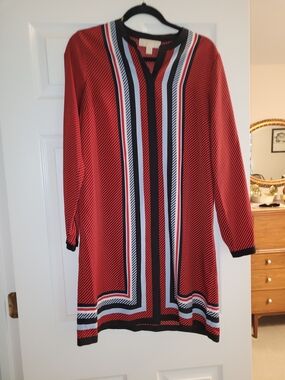 Michael Kors Shirt Dress with Contrast Trim - Large